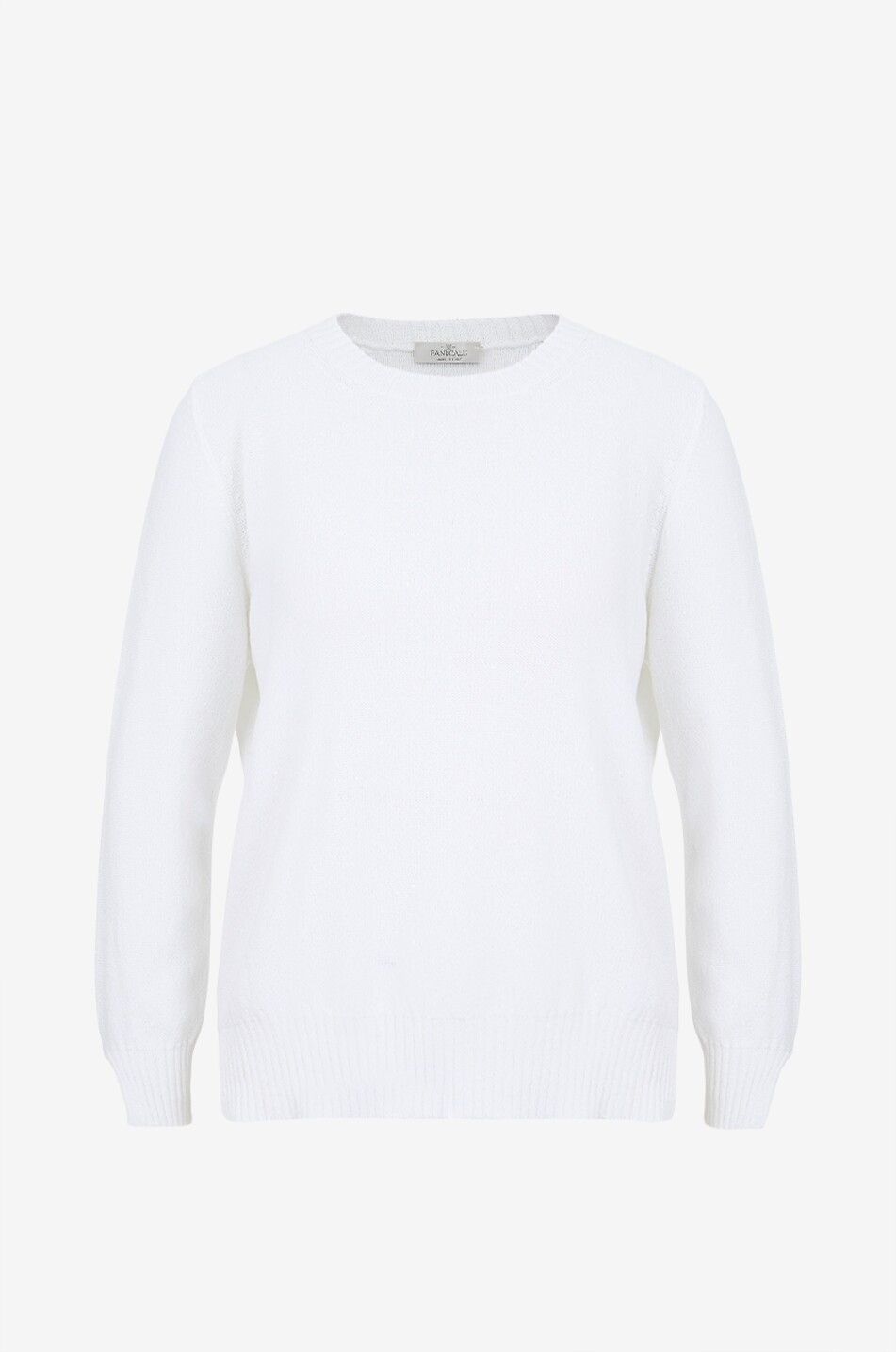 Lässiger Moosstrick-Pullover aus Baumwolle mit Pailletten