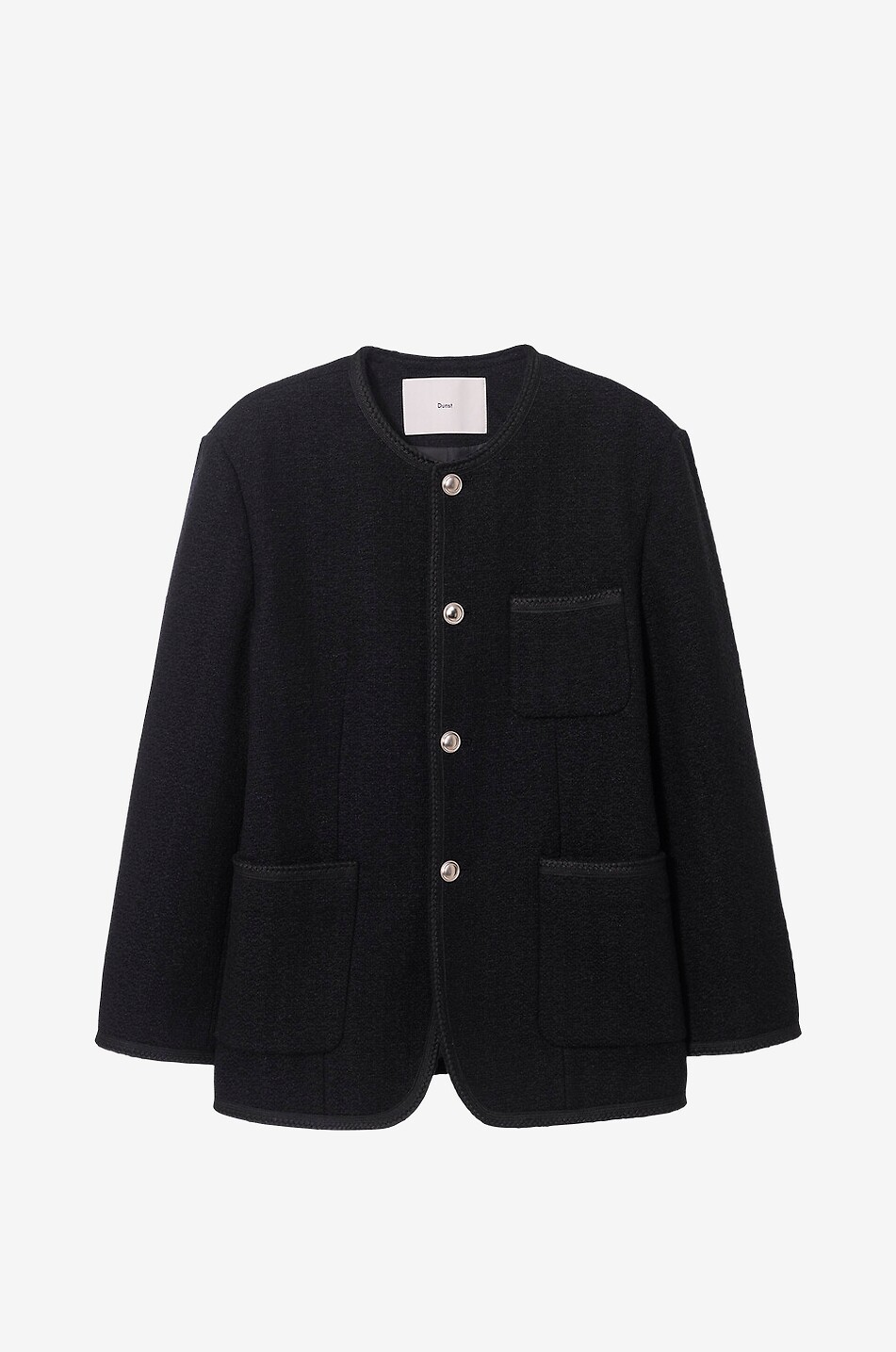 Sleeveless A-line tweed jacket