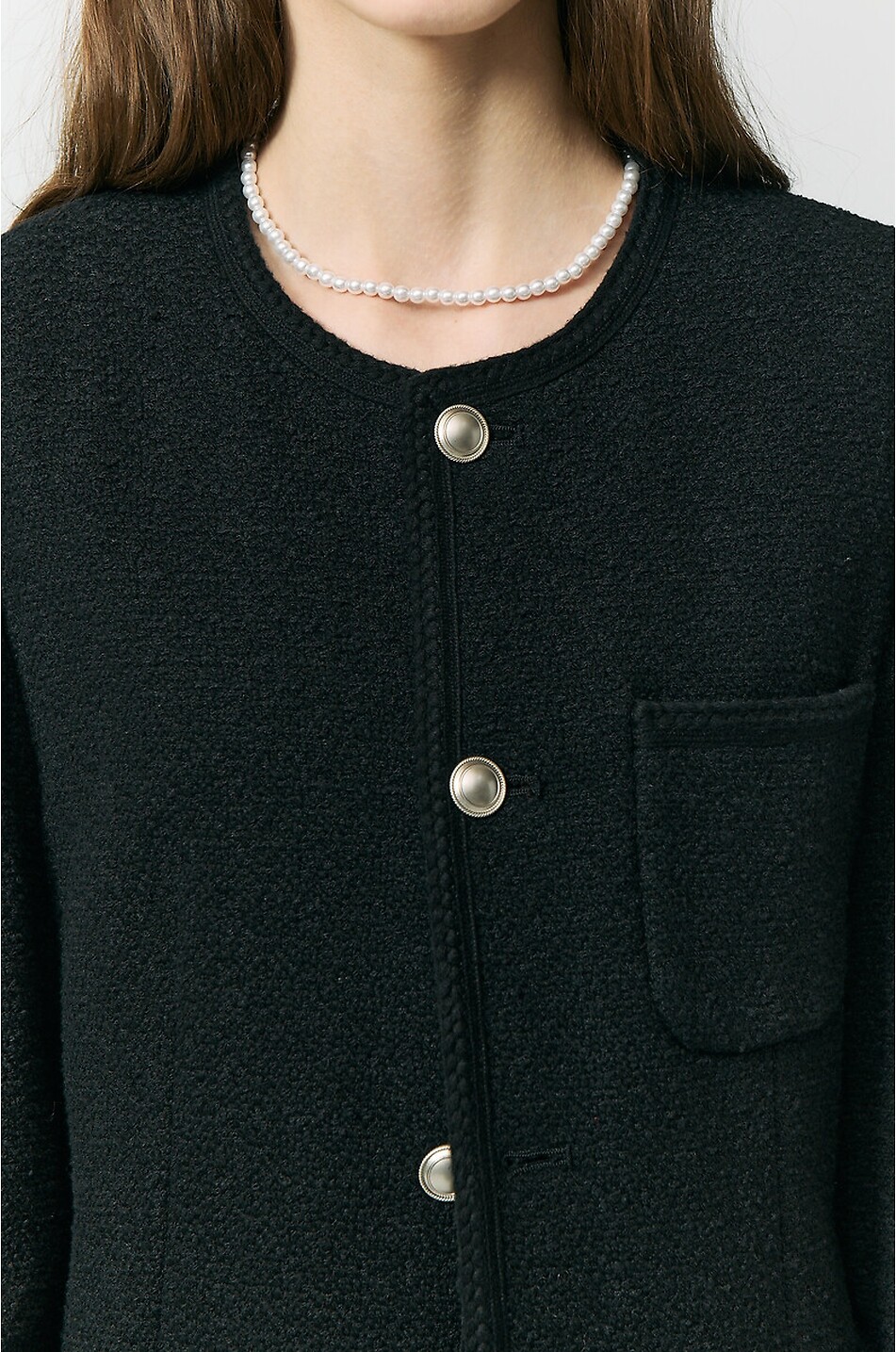 DUNST Sleeveless A-line tweed jacket Women BLACK 7