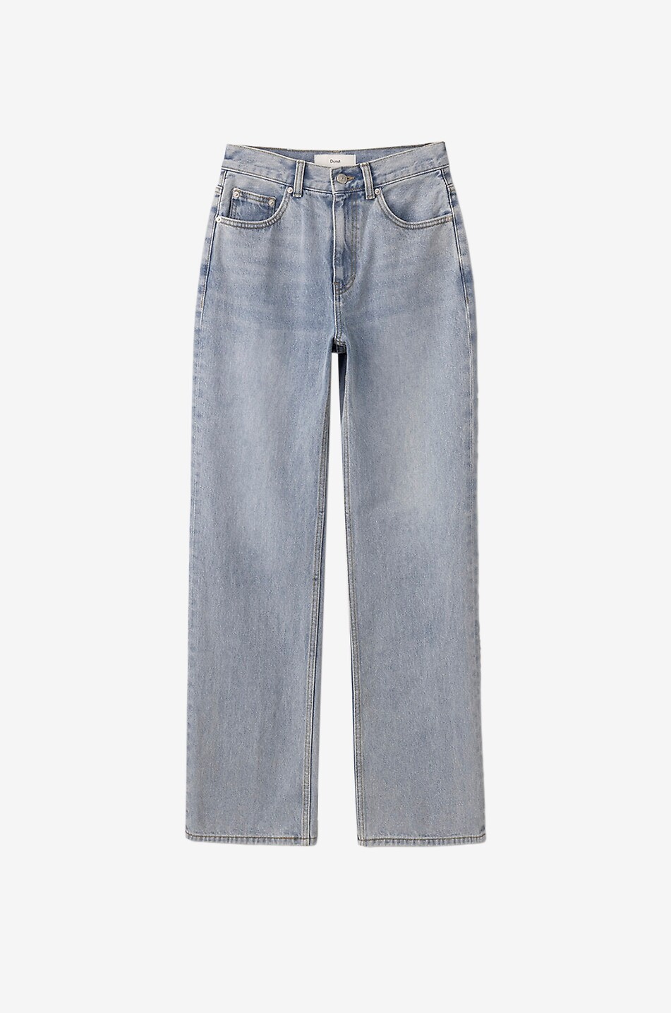 Jean évasé décontracté en denim de coton délavé