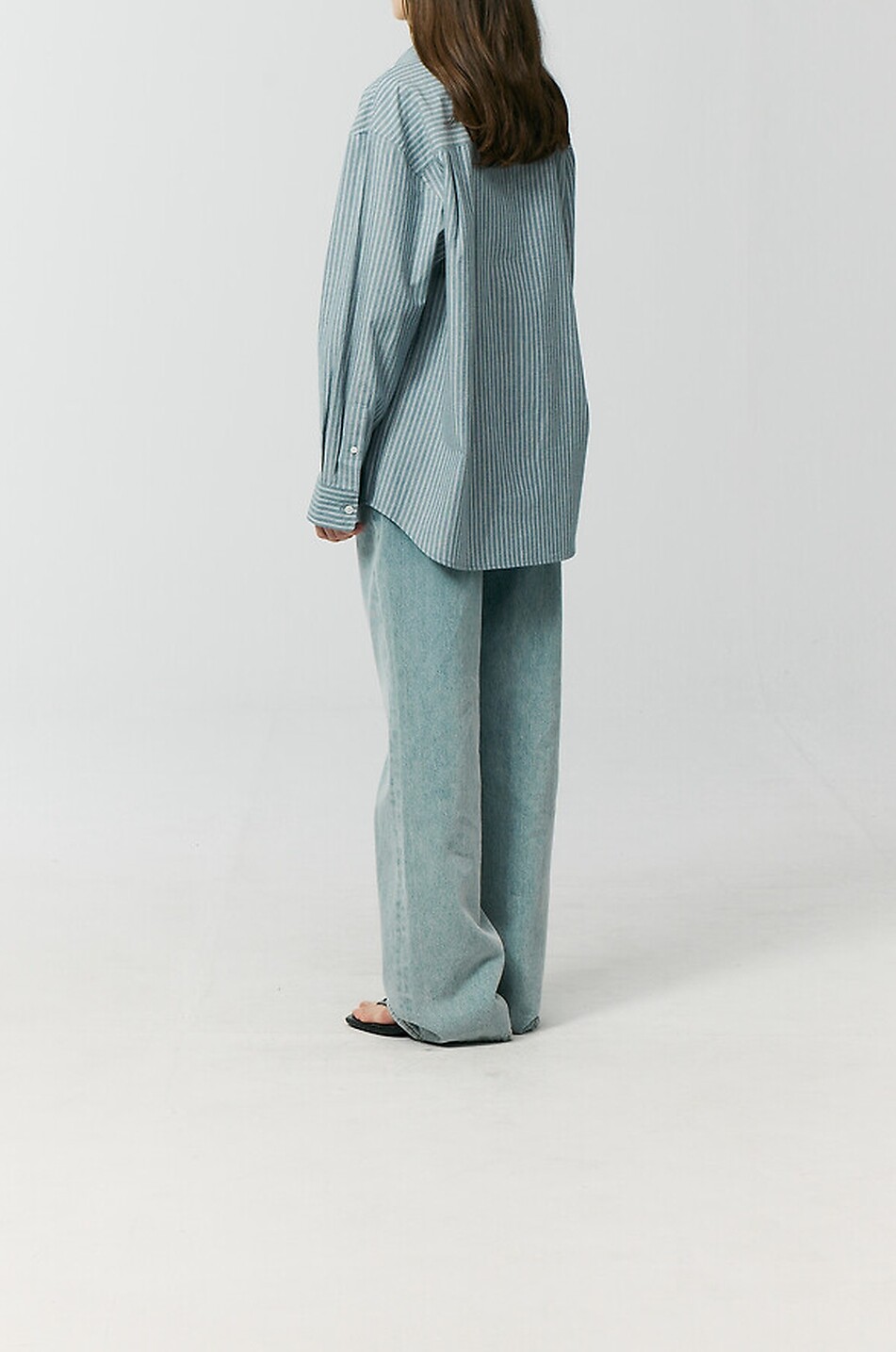 DUNST Jean évasé décontracté en denim de coton délavé Femme BLEU CLAIR 4