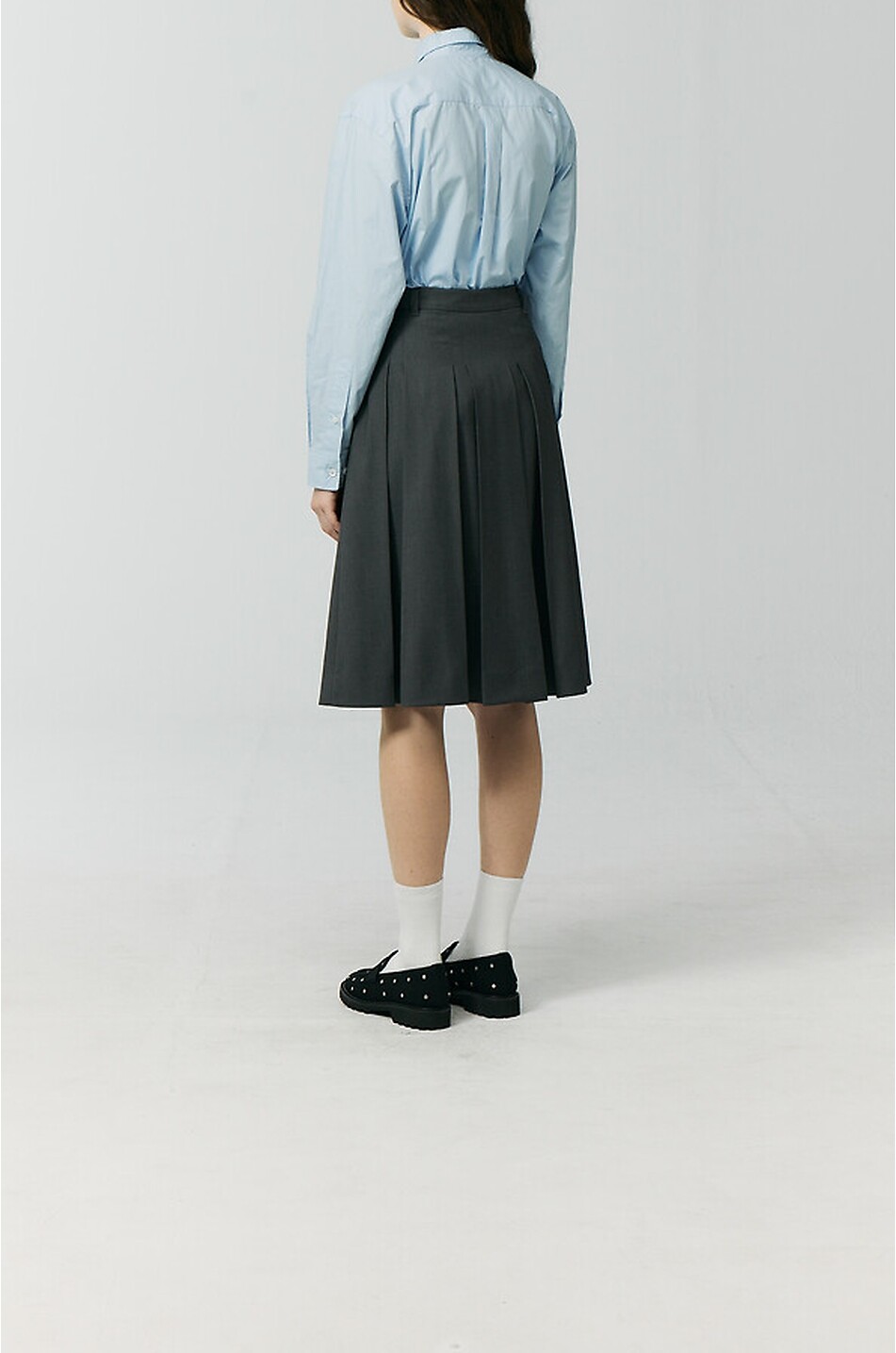 DUNST Halblanger Kostüm-Faltenrock Damen GRAU 4