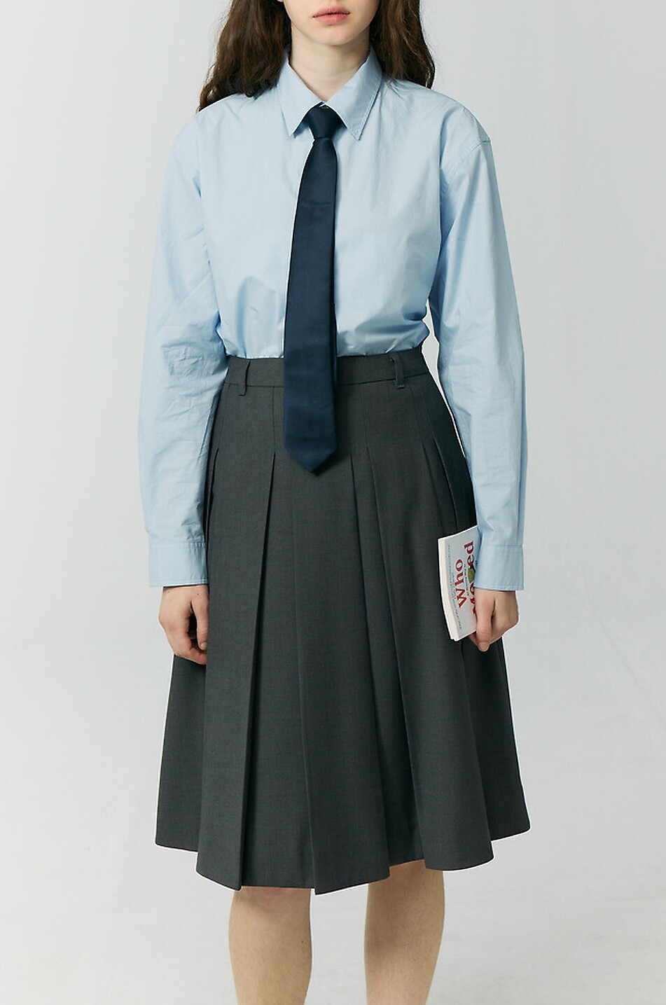 DUNST Halblanger Kostüm-Faltenrock Damen GRAU 6