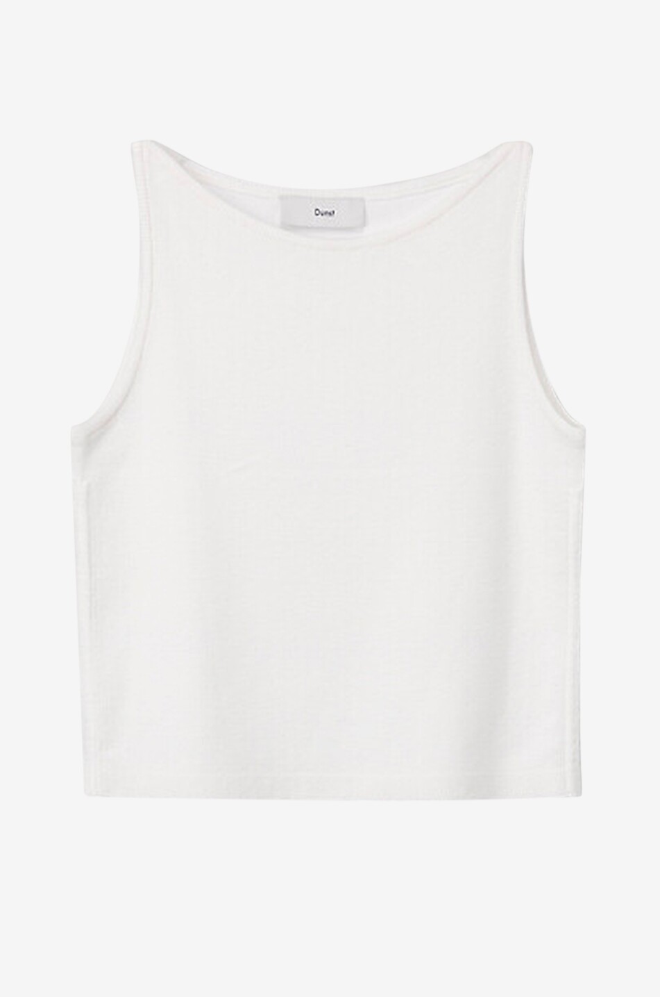 DUNST Gerafftes Tanktop aus Ripp-Jersey Damen WEISS 1