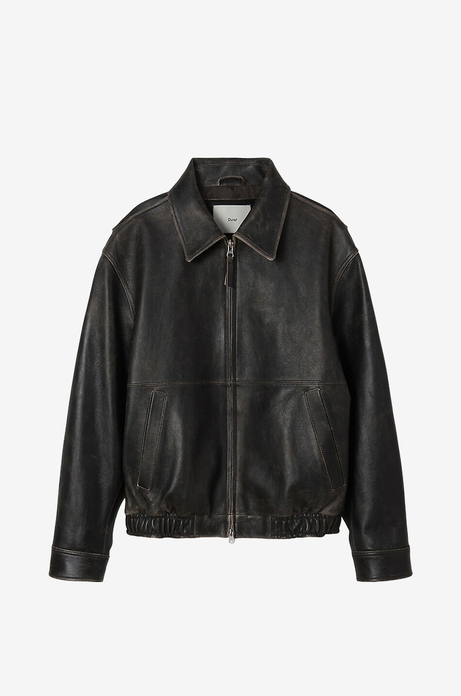 Drizzler lambskin leather jacket with shirt collar