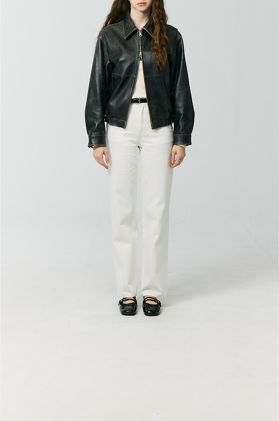 DUNST Drizzler lambskin leather jacket with shirt collar Women BLACK 9