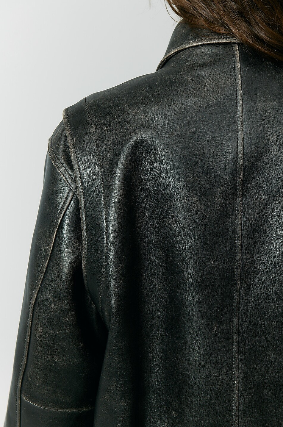 DUNST Drizzler lambskin leather jacket with shirt collar Women BLACK 7