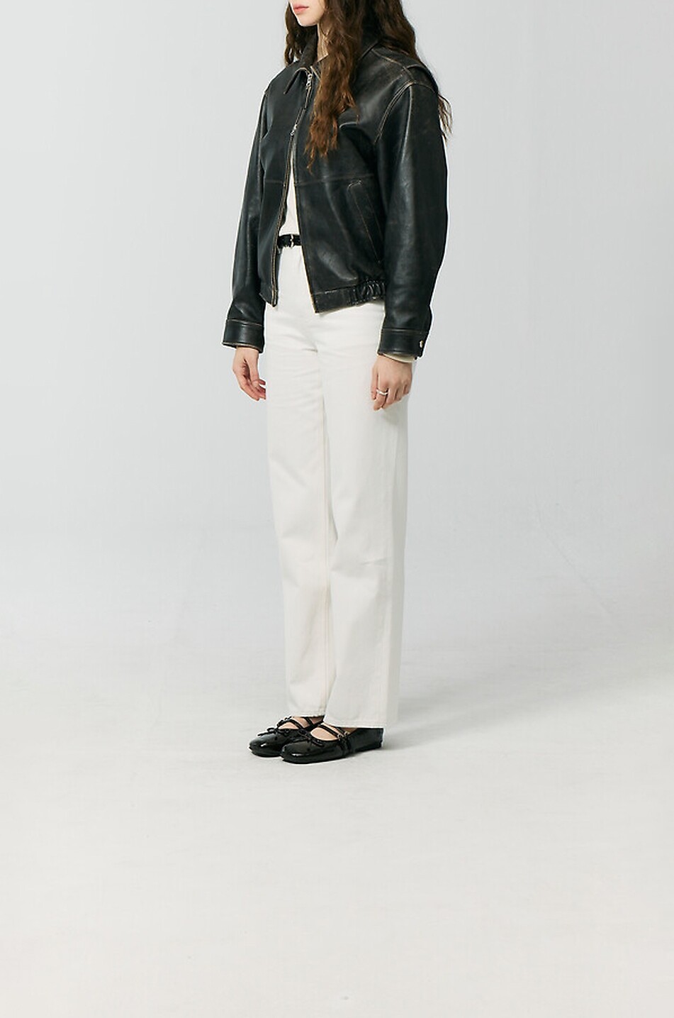 DUNST Drizzler lambskin leather jacket with shirt collar Women BLACK 8