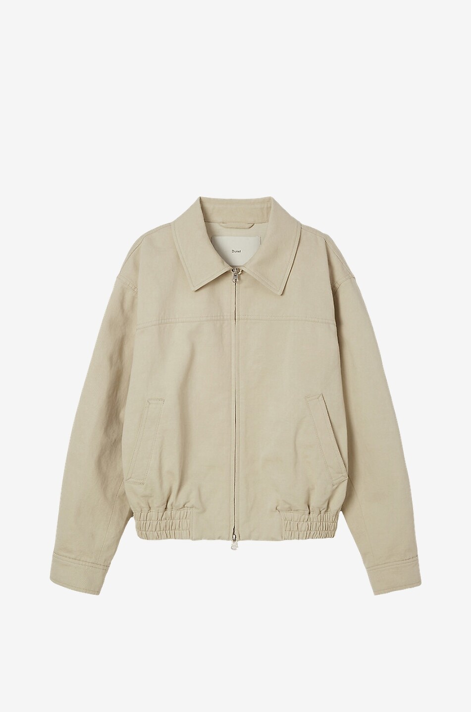 DUNST Blouson court à col chemise en coton Femme Beige clair 1