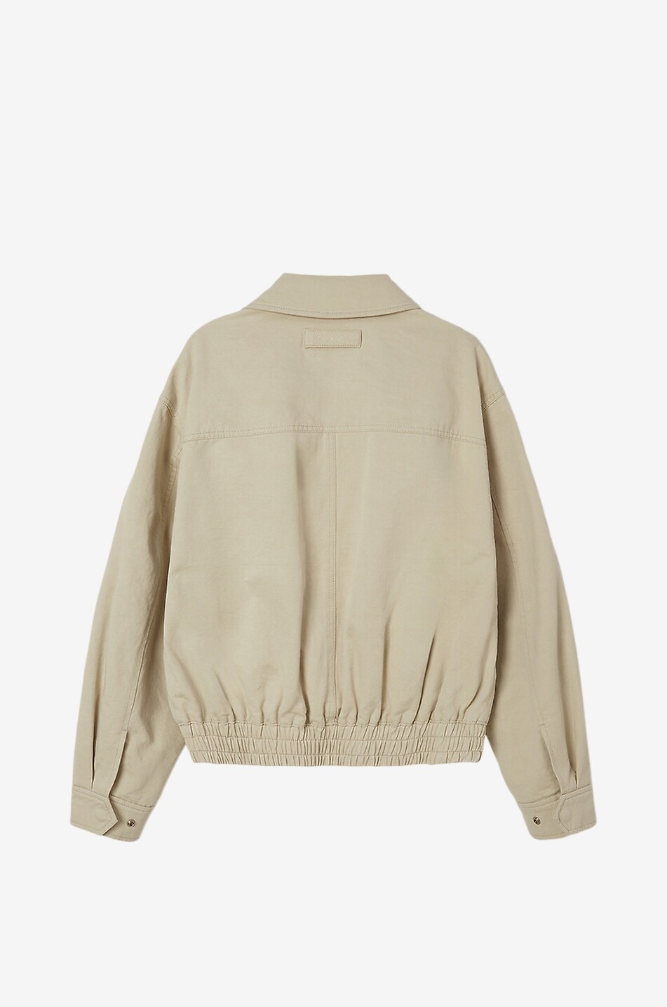 DUNST Blouson court à col chemise en coton Femme Beige clair 2