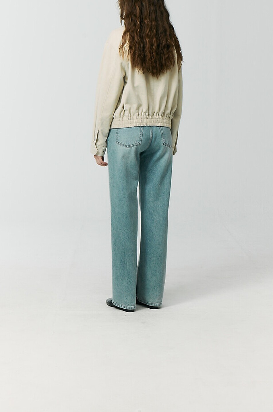 DUNST Blouson court à col chemise en coton Femme Beige clair 4