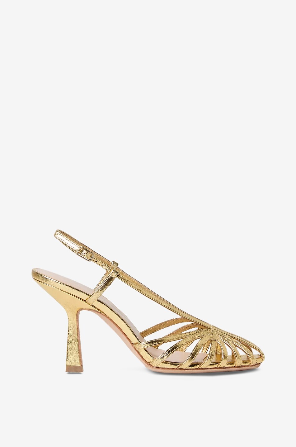 LOEFFLER RANDALL Absatzsandalen aus Metallic-Leder Alexandra 90 Damen GOLDEN 1