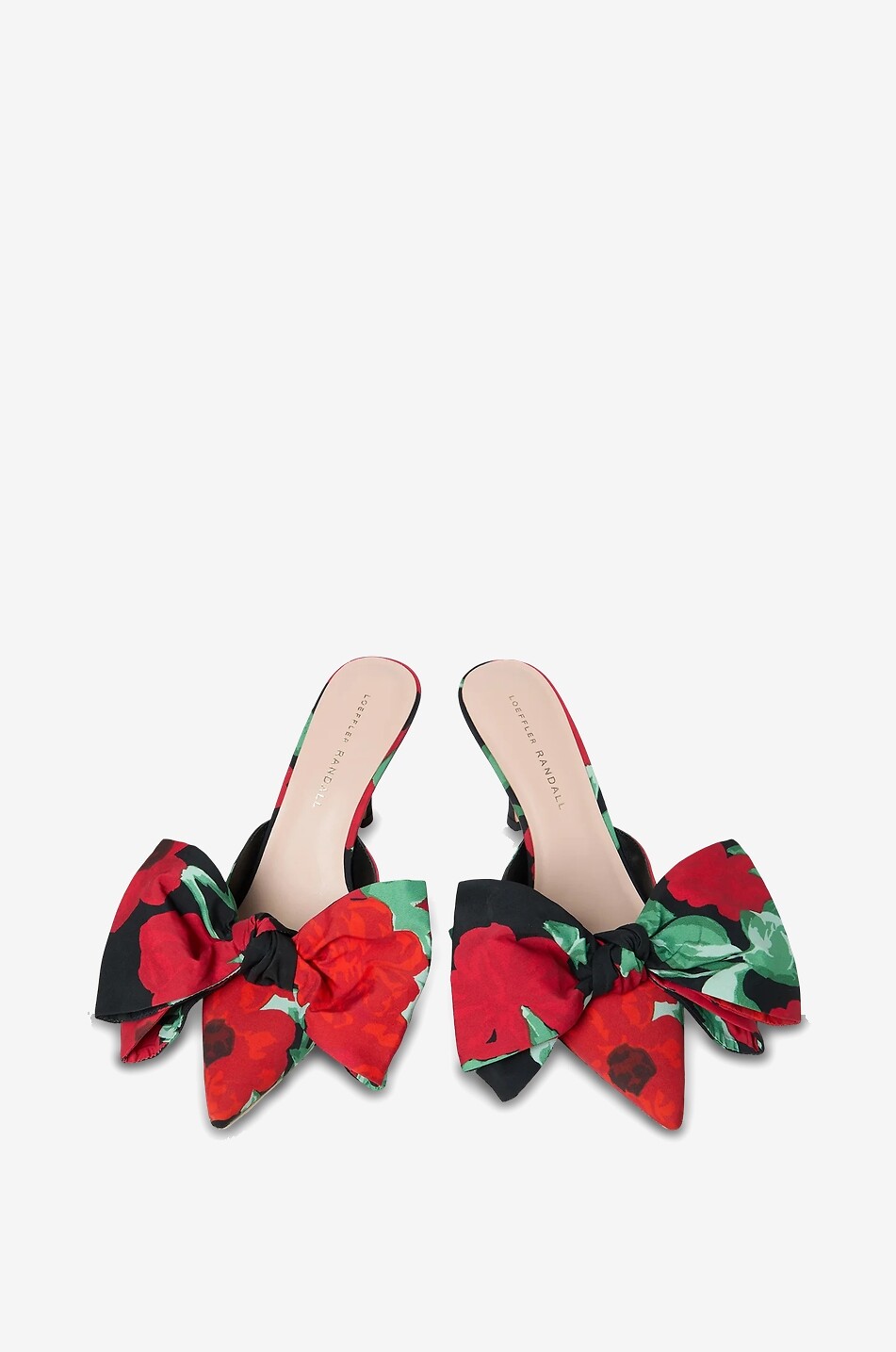 LOEFFLER RANDALL Margot 75 floral taffeta heeled pointy-toe mules Women BLACK 4