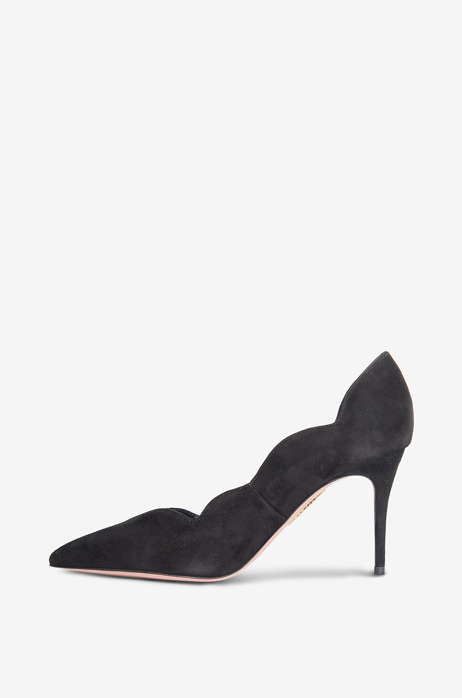 AQUAZZURA Escarpins à talons aiguilles en daim Petal 85 Femme NOIR 3