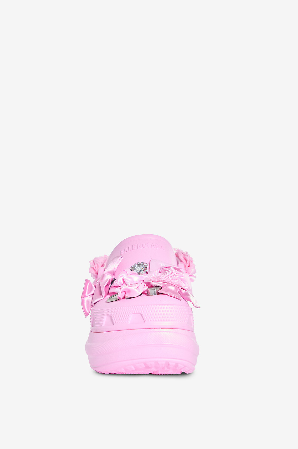 BALENCIAGA Plateau-Pantoletten aus Gummi mit Charms Crocs Jibbitz Damen ROSA 2