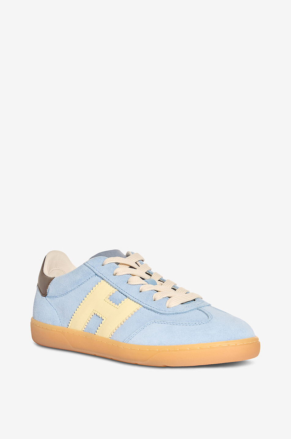 HOGAN Niedrige Schnürsneakers aus Wildleder und Leder Hogan Cool Damen HELLBLAU 1