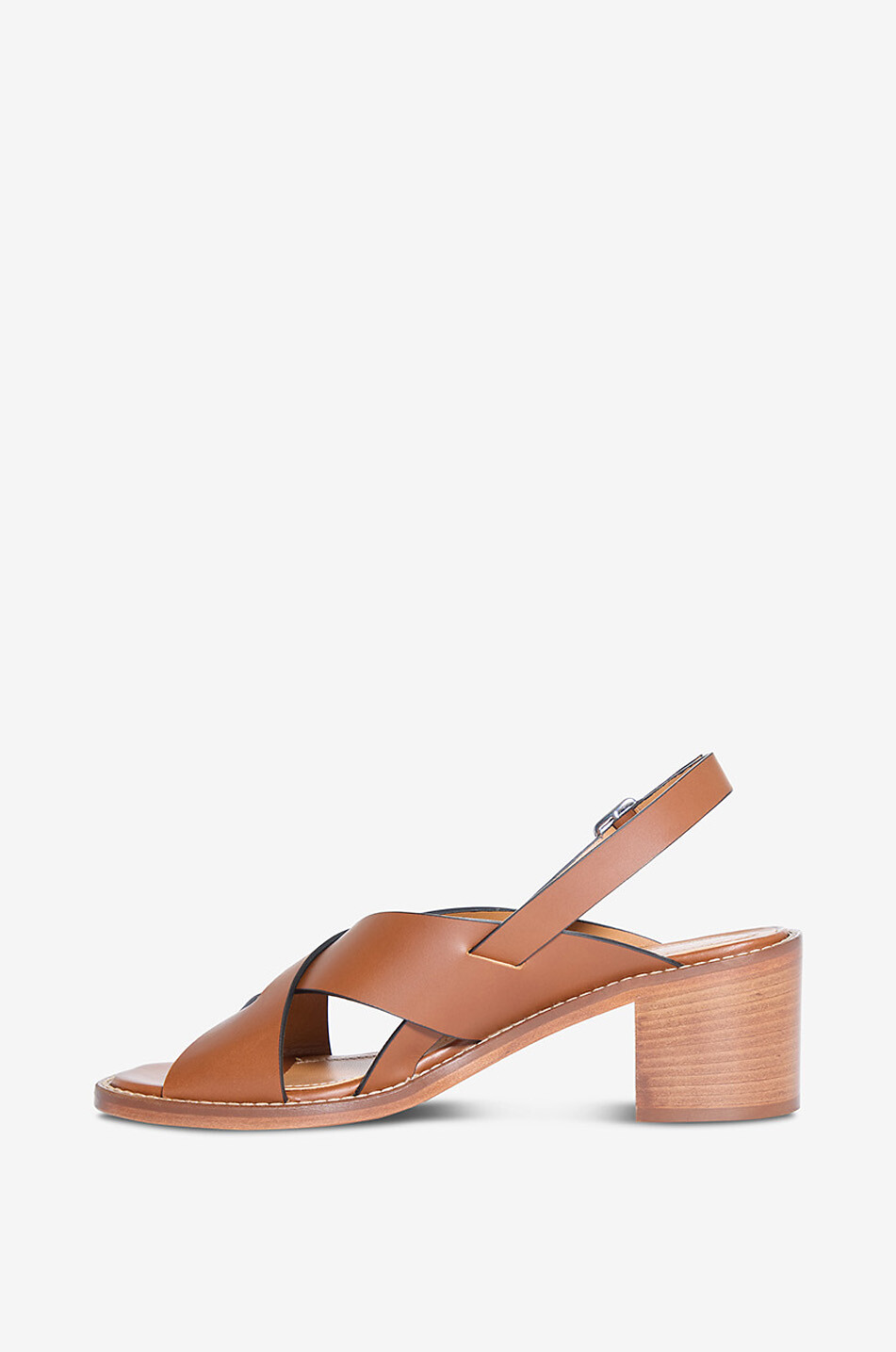 BONGENIE Sandalen mit Blockabsatz aus Glattleder Glyde 60 Damen BRAUN 3