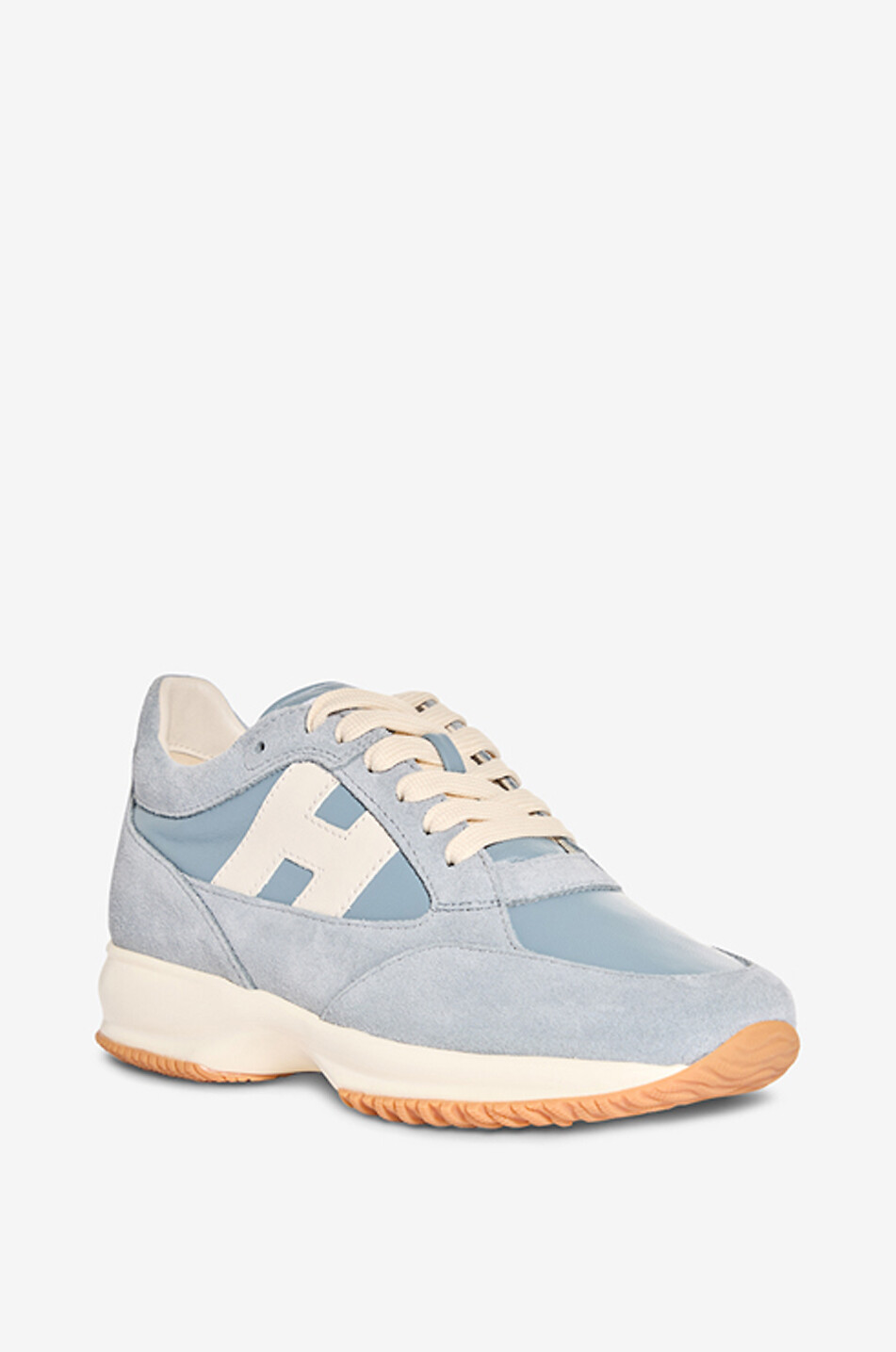 Hogan Interactive suede and fabric lace-up low-top sneakers