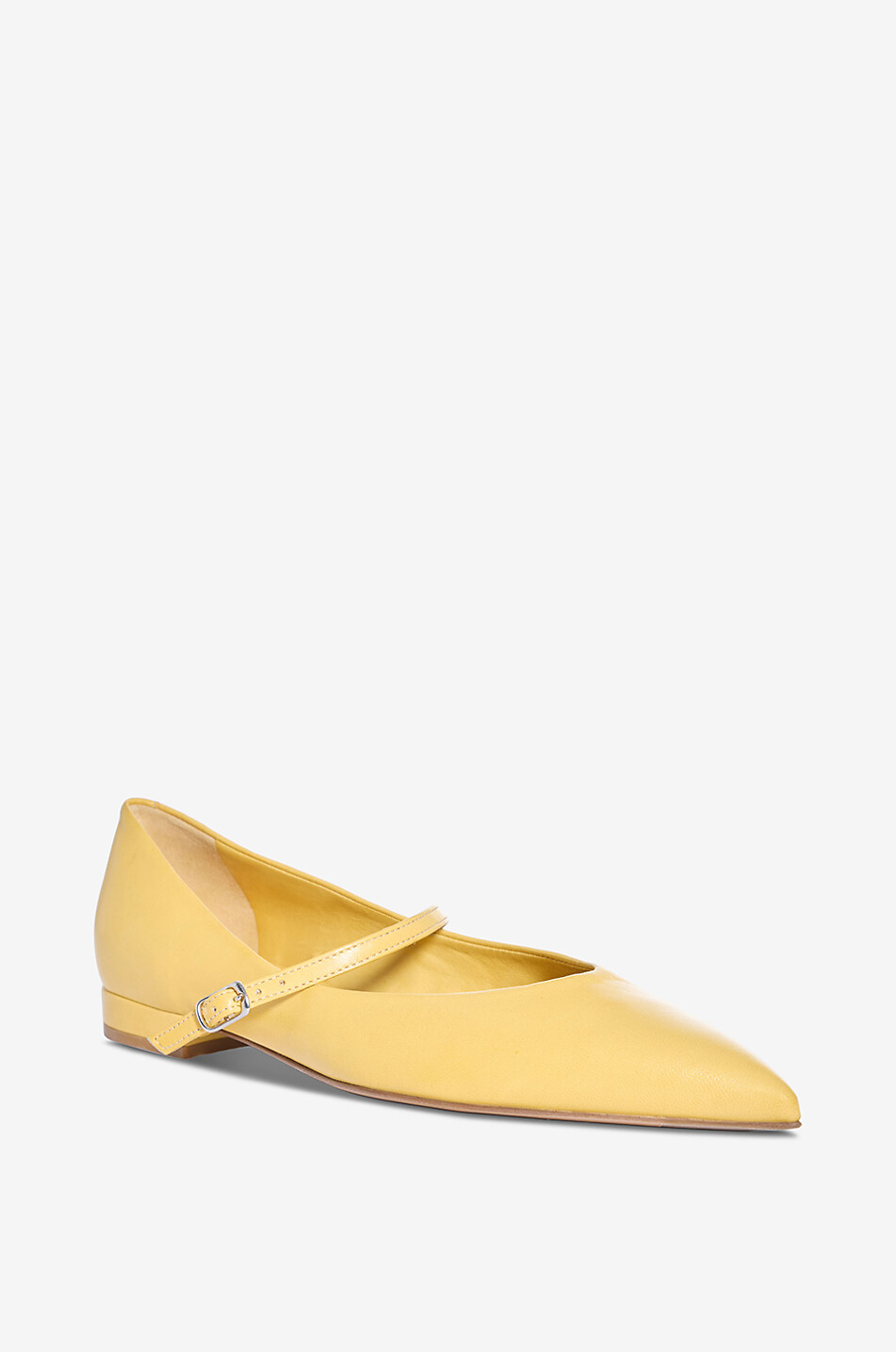 BONGENIE Tamsin 10 nappa leather pointed-toe Mary Jane flats Women LIGHT YELLOW 1