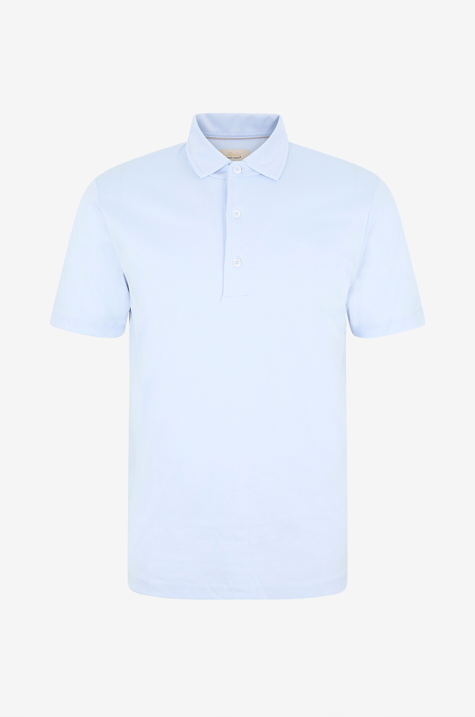 AURELIEN Aur1 short-sleeved cotton jersey polo shirt Men LIGHT BLUE 1