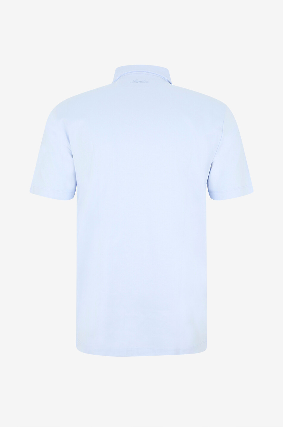 AURELIEN Aur1 short-sleeved cotton jersey polo shirt Men LIGHT BLUE 2
