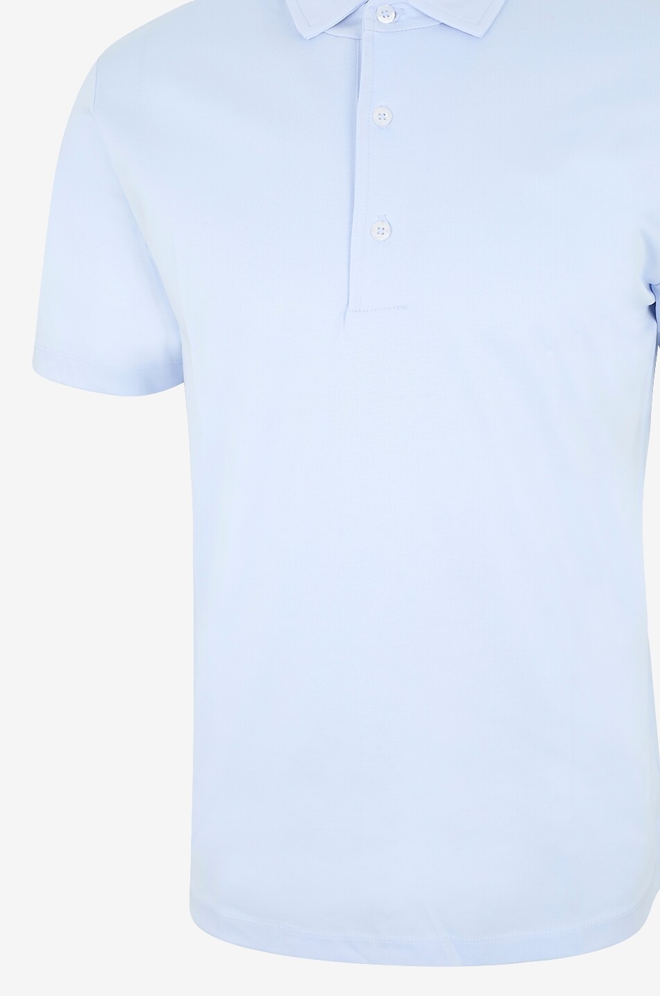 AURELIEN Aur1 short-sleeved cotton jersey polo shirt Men LIGHT BLUE 3