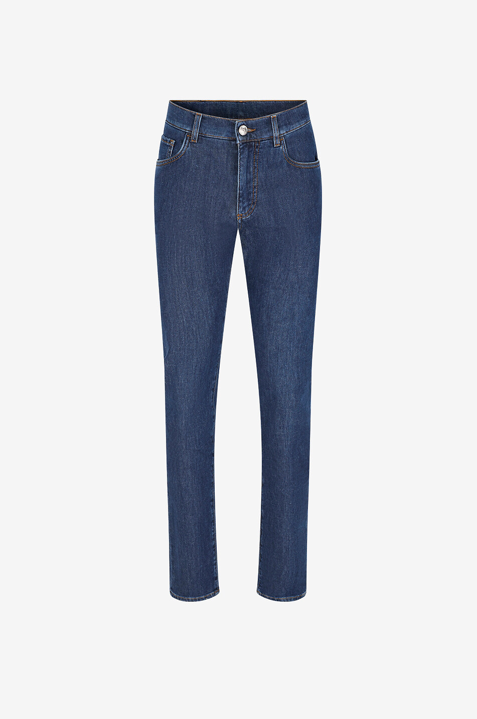 Slim faded jeans with logo plate - DOLCE & GABBANA - DARK BLUE