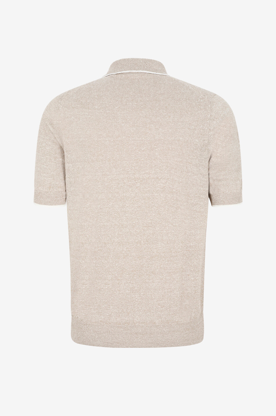 FEDELI Meliertes Zopfstrick-Polohemd aus Leinen und Baumwolle Irlanda Herren BRAUN 2