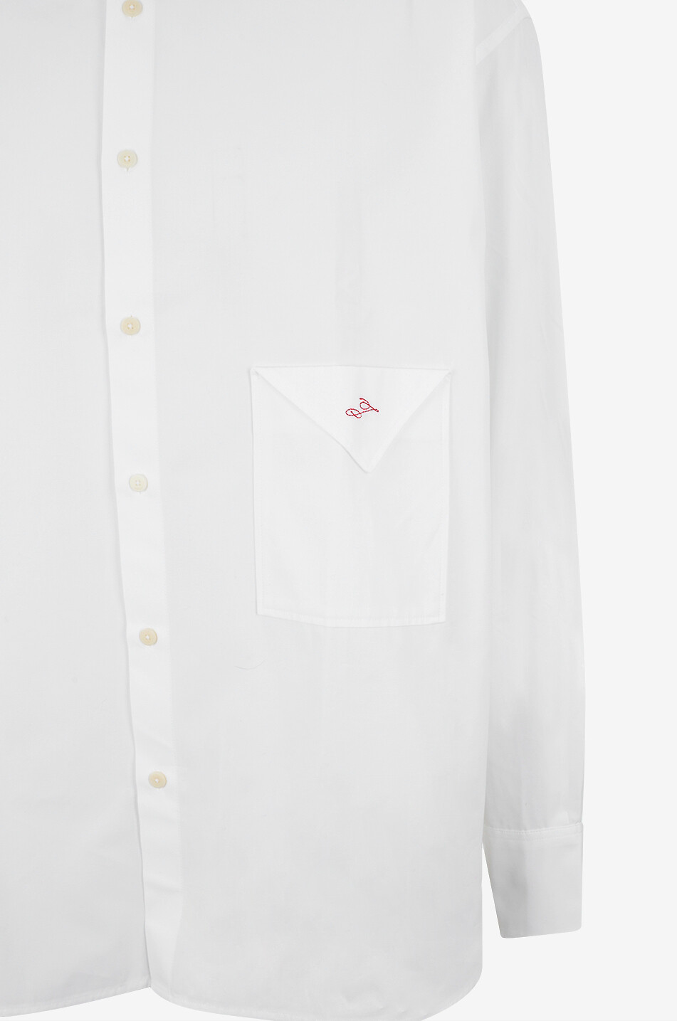 JACQUEMUS Chemise à col français en popeline de coton La chemise Nappe Homme BLANC 3