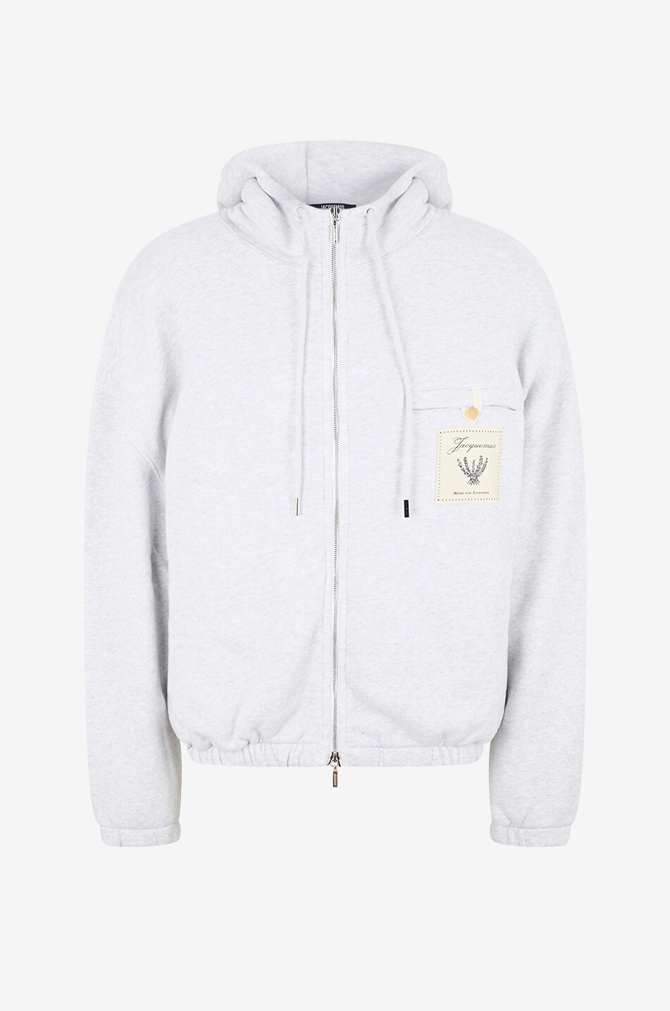 JACQUEMUS Sweat-shirt zippé à capuche en coton Torneo Homme GRIS 1