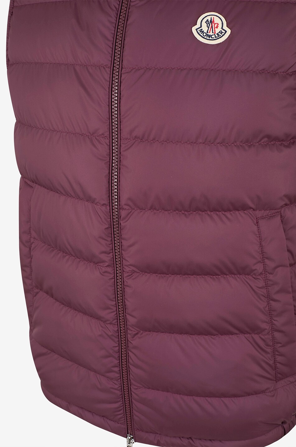 MONCLER Kurze Steppweste mit Kapuze Marseillan Herren DUNKELROT 3