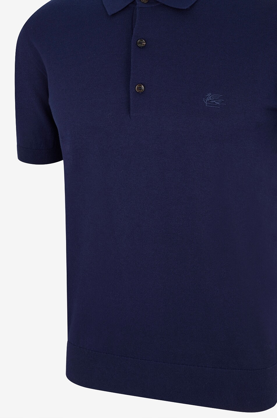 ETRO Kurzarm-Polohemd aus Seiden-Jersey mit Paisley-Print Herren DUNKELBLAU 3