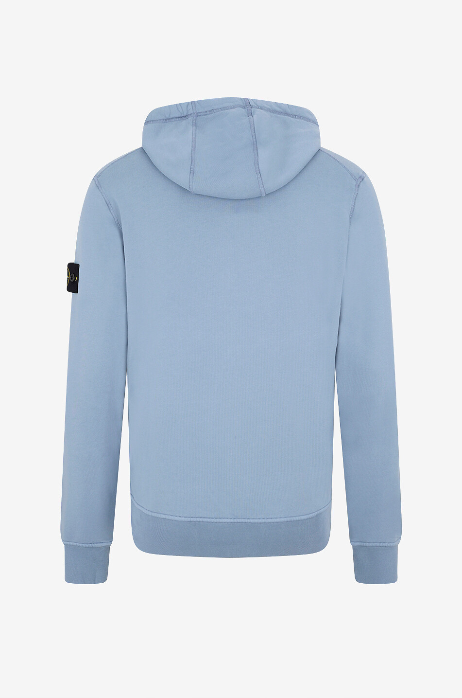 STONE ISLAND Kapuzen-Sweatjacke 6100061 Organic Cotton Fleece Herren MITTELBLAU 2