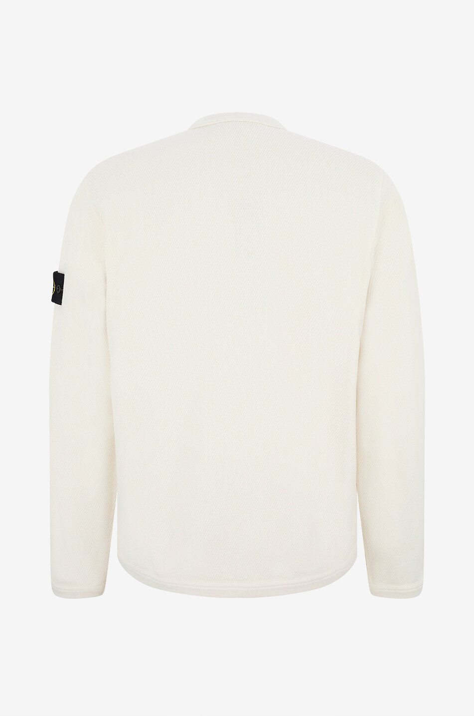 STONE ISLAND Sweat-shirt à col rond 6100011 Mesh Stitch Organic Cotton Fleece Homme BLANC CASSE 2
