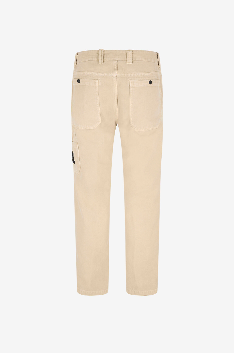 STONE ISLAND 3100037 Organic Panama Cotton Old Effect straight-leg canvas trousers Men Medium beige 2