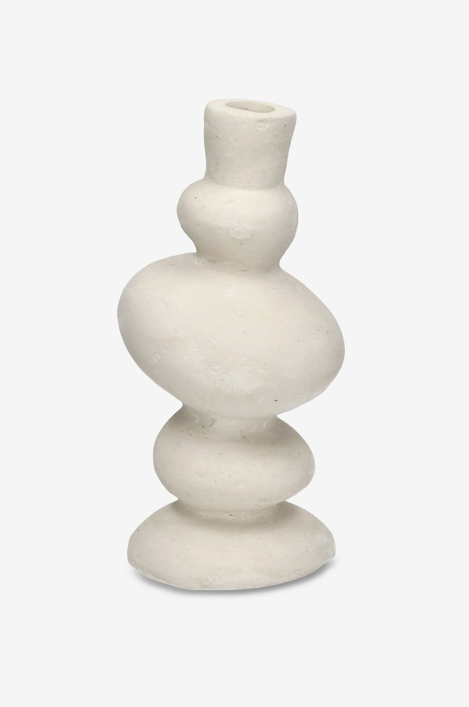 POMAX Kerzenhalter aus Pappmaché Apilar - H29 Haus WEISS 1