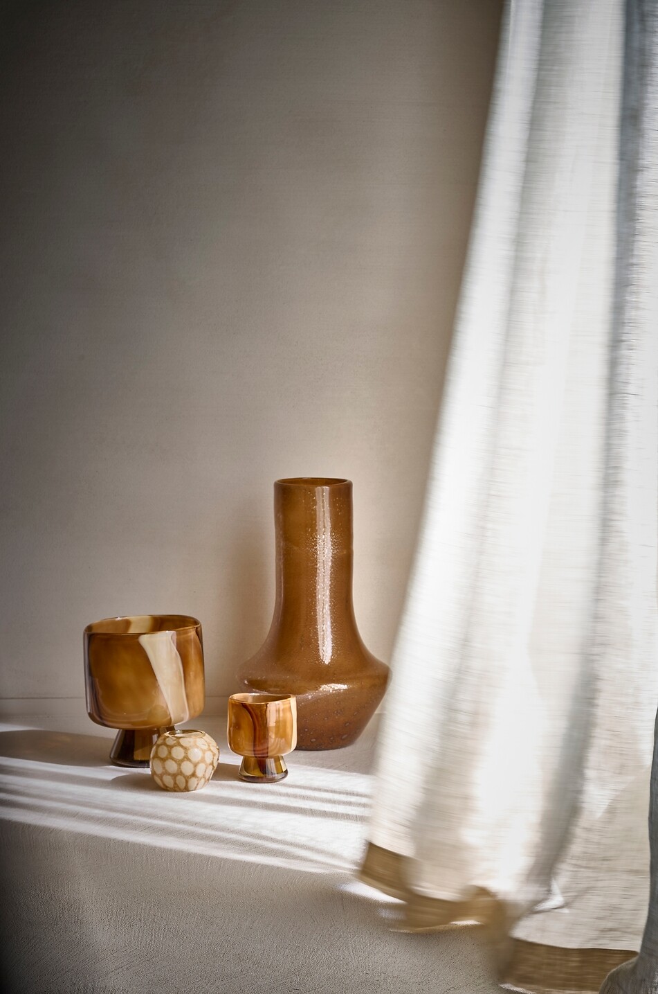 POMAX Photophore et vase en verre technique tie and dye Camou - H12 Maison CAMEL 3