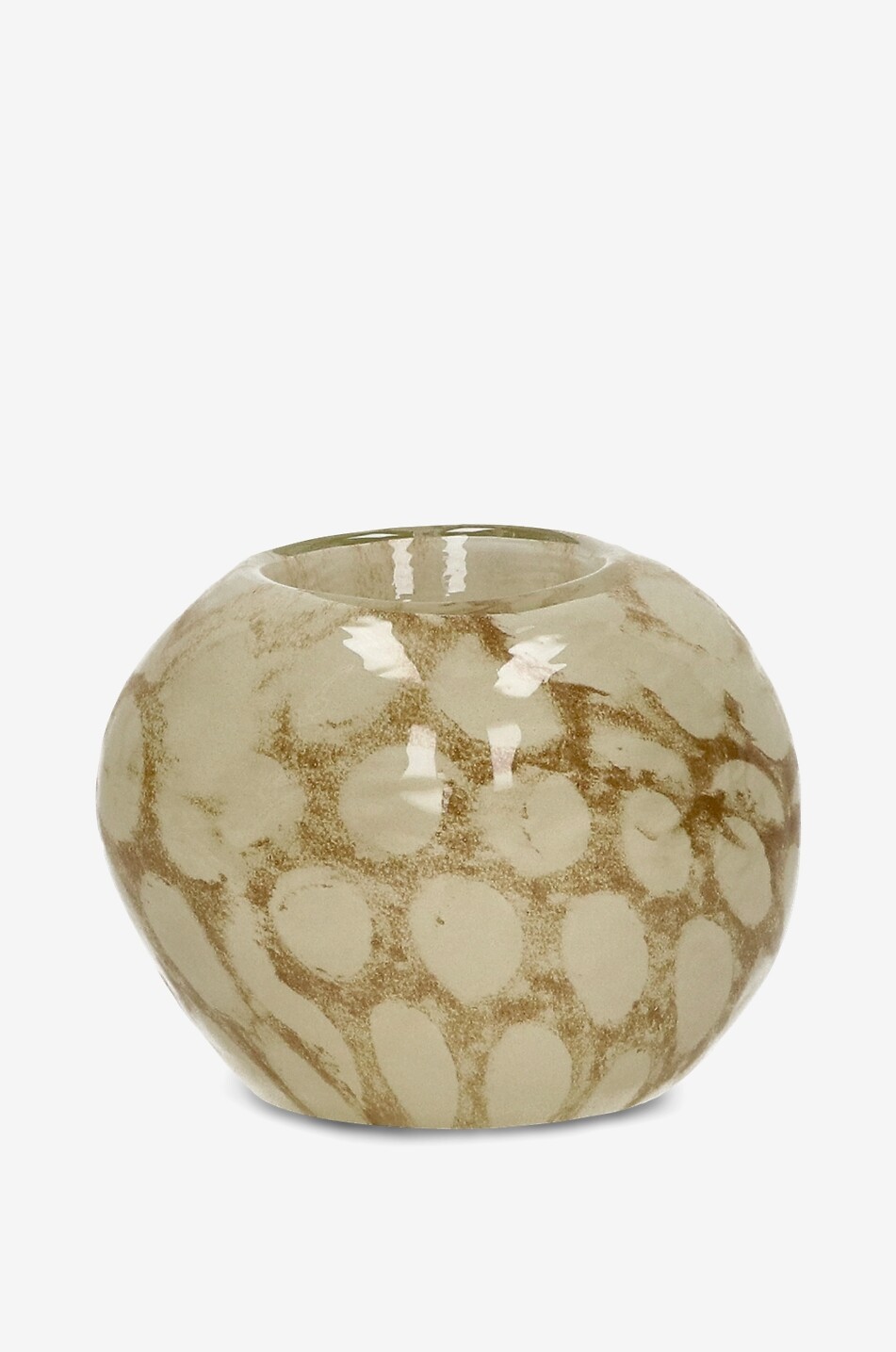 POMAX Vase et photophore avec motif tie and dye Camou - H8 Maison BEIGE 1