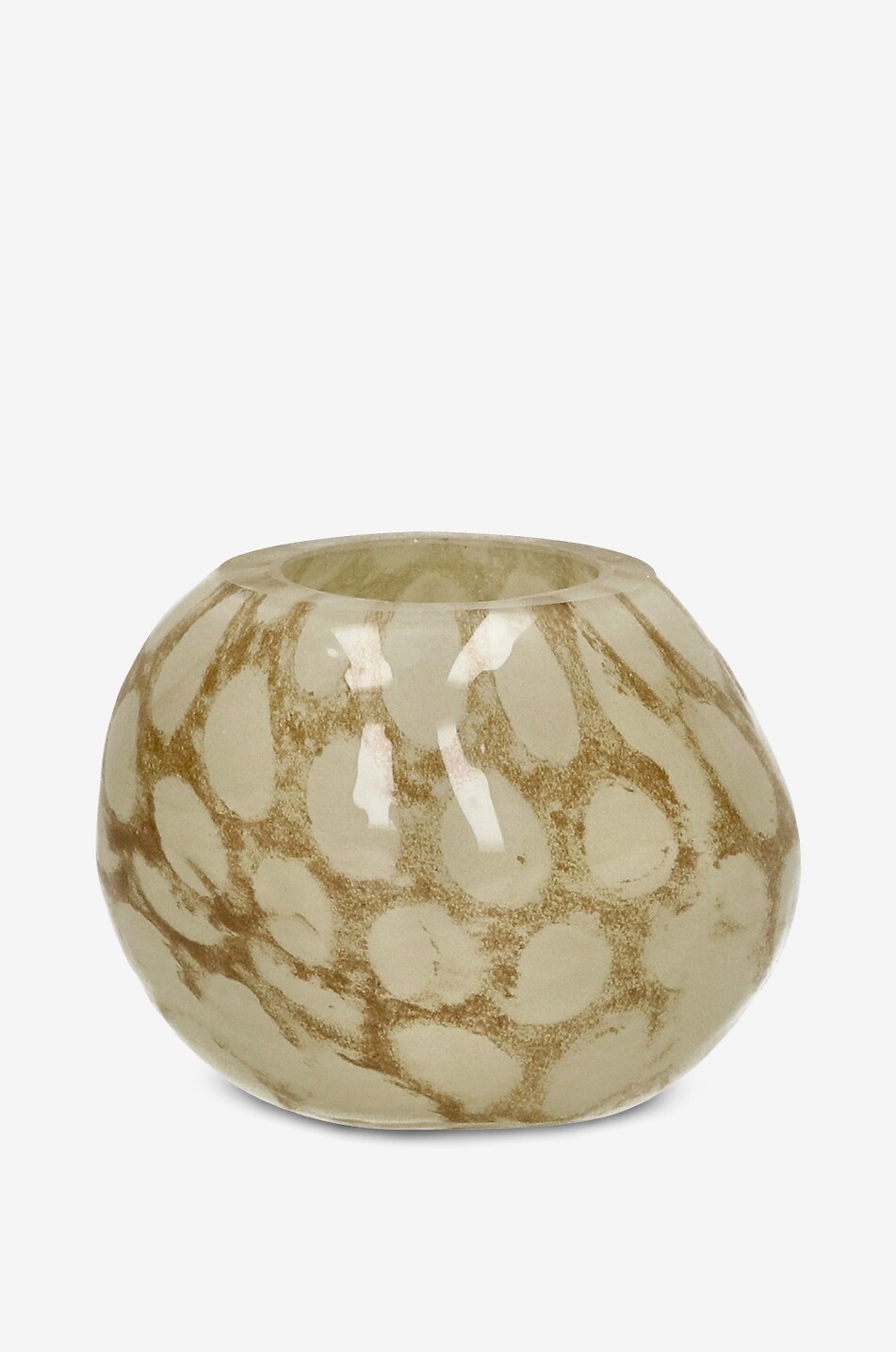 POMAX Vase et photophore avec motif tie and dye Camou - H8 Maison BEIGE 2