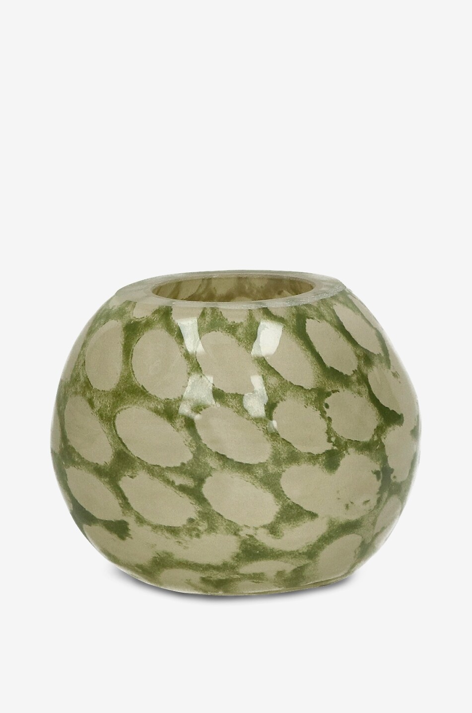 POMAX Vase et photophore avec motif tie and dye Camou - H8 Maison VERT 2