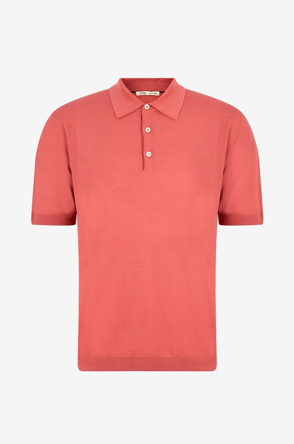 Polo en maille de soie et coton à manches courtes