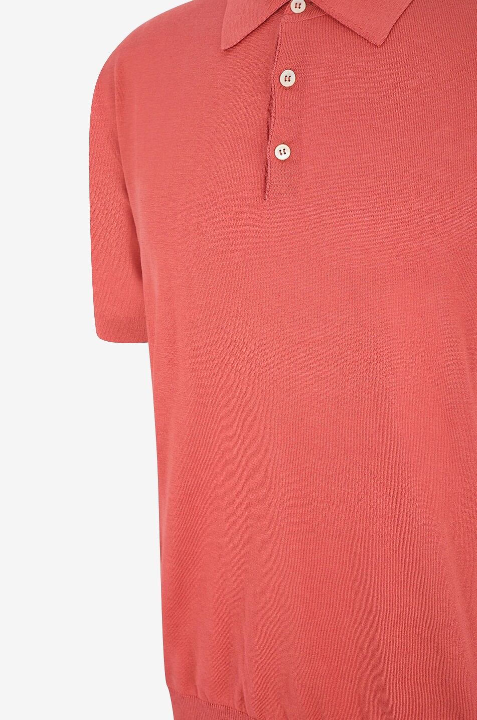 MAURIZIO BALDASSARI Polo en maille de soie et coton à manches courtes Homme ORANGE MOYEN 3