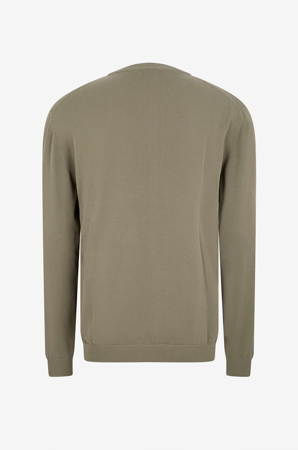 SLOWEAR Pullover mit Rundhalsausschnitt gerippt aus Baumwolle Herren KHAKI 2