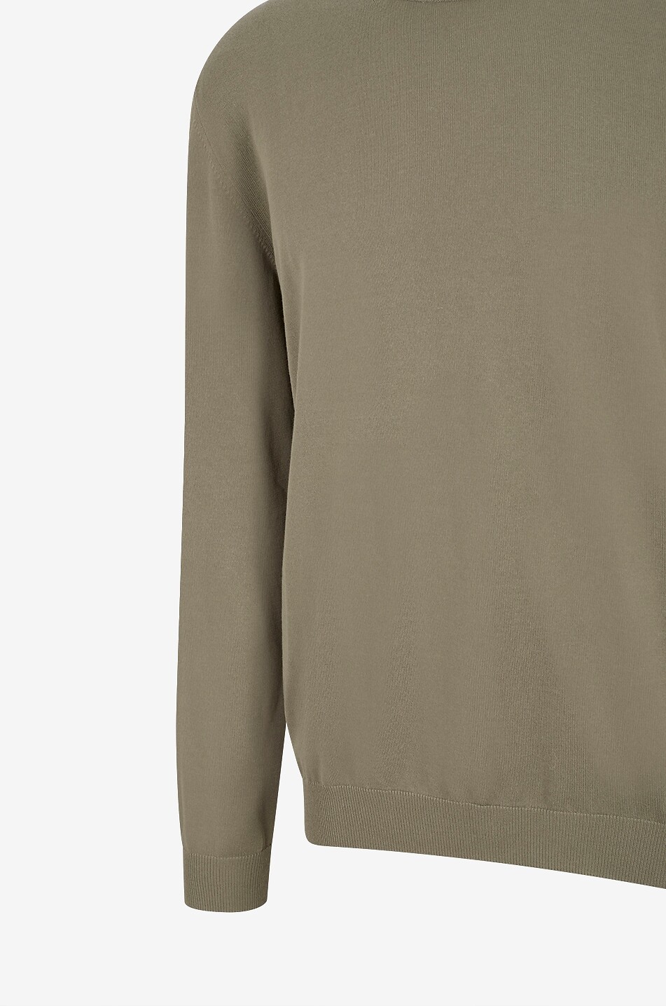 SLOWEAR Pullover mit Rundhalsausschnitt gerippt aus Baumwolle Herren KHAKI 3