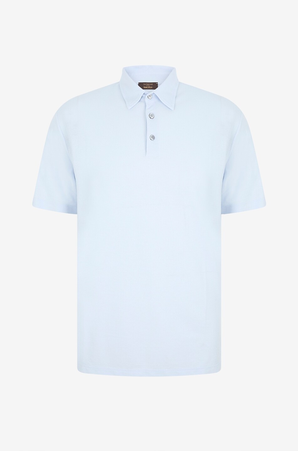 Short-sleeved cotton jersey polo shirt