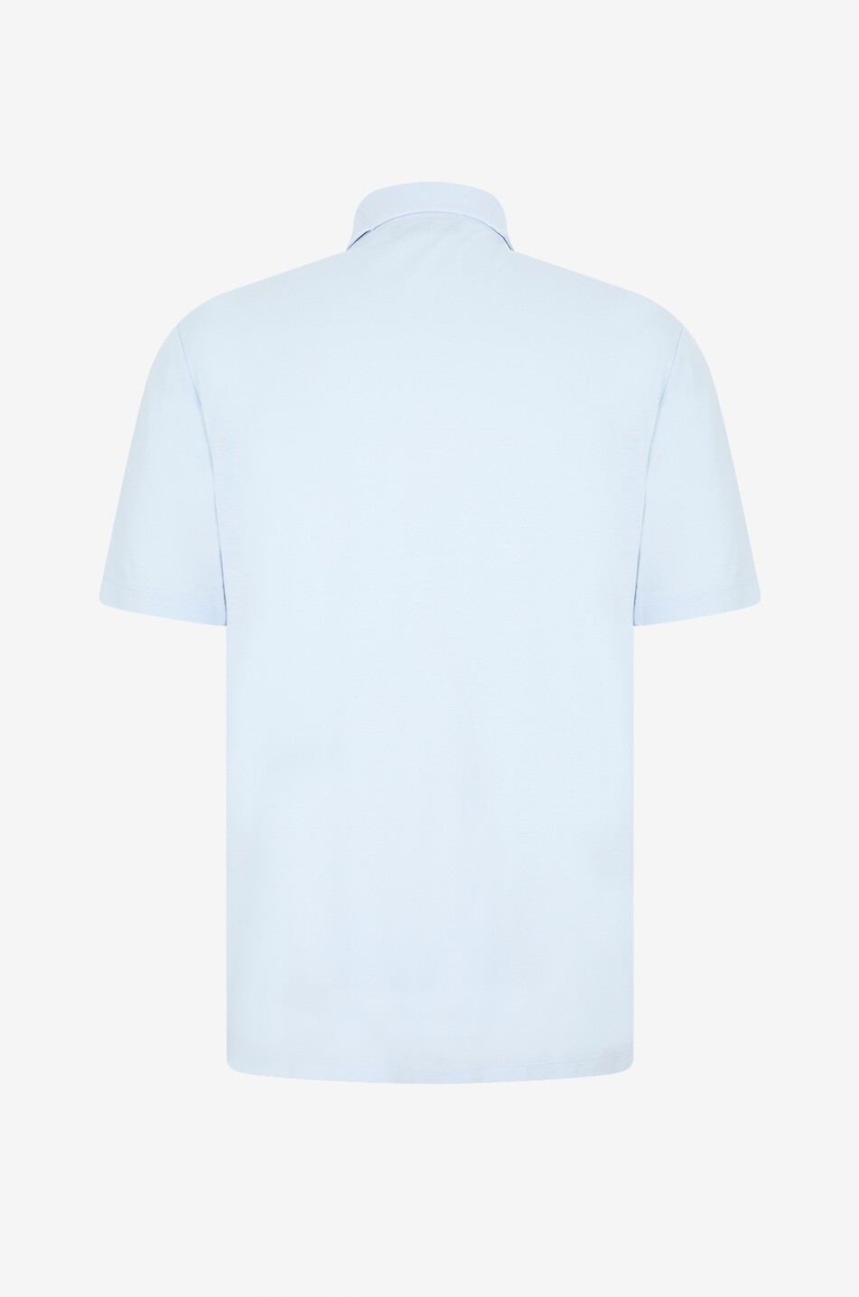 SLOWEAR Short-sleeved cotton jersey polo shirt Men LIGHT BLUE 2