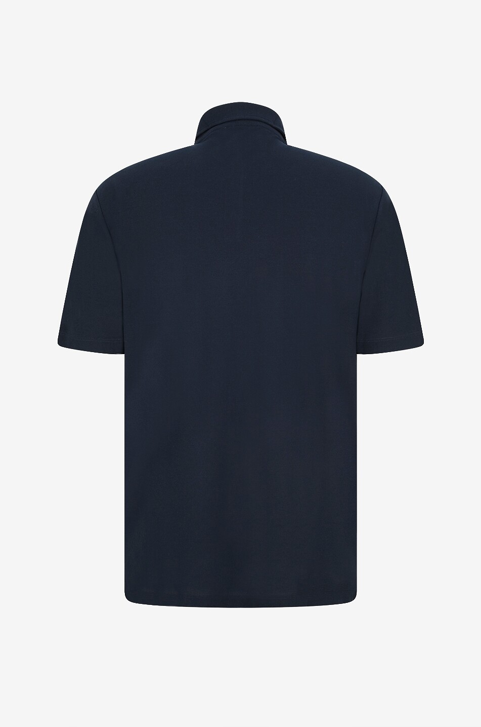 SLOWEAR Short-sleeved cotton jersey polo shirt Men DARK BLUE 2