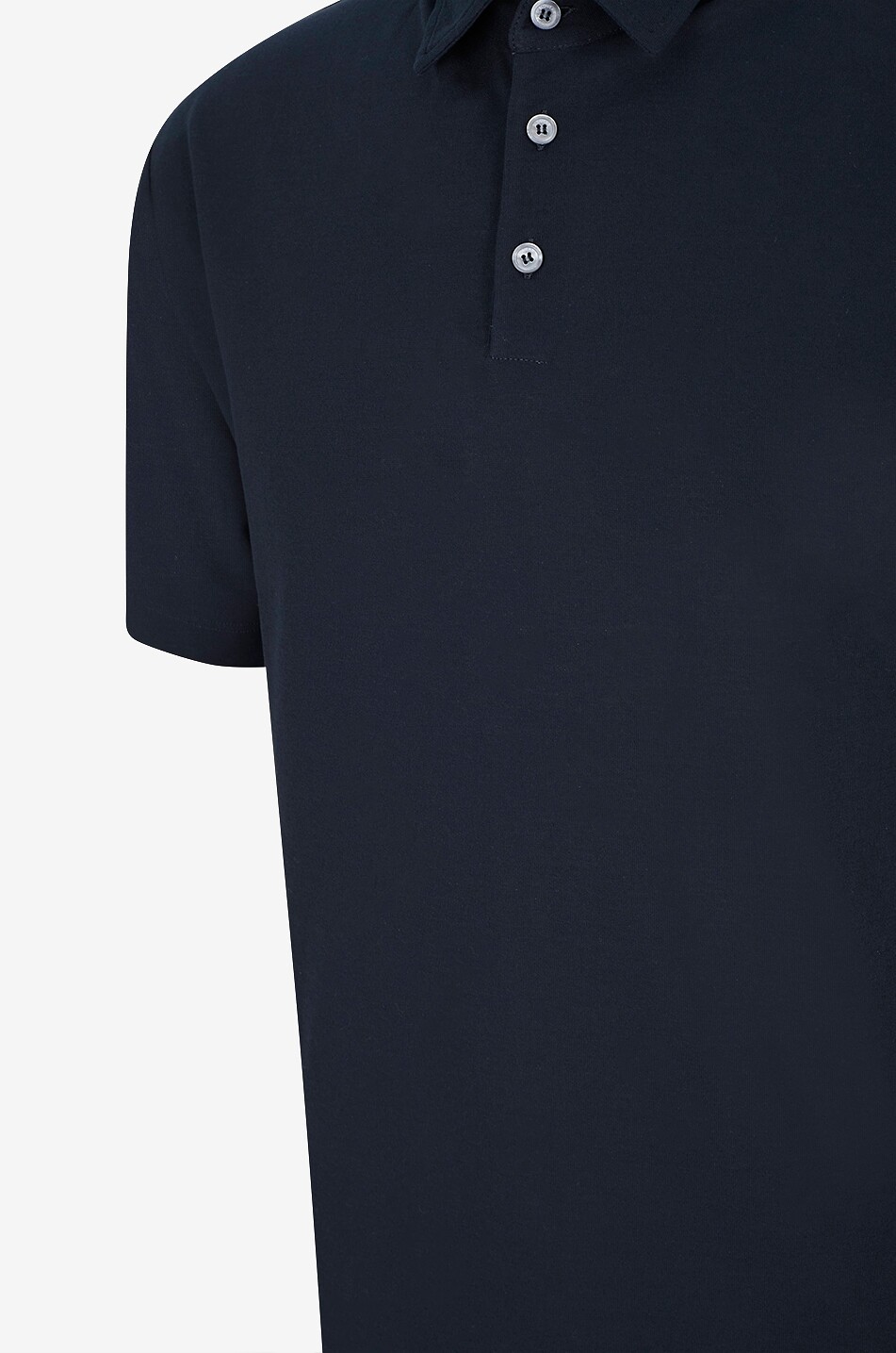 SLOWEAR Short-sleeved cotton jersey polo shirt Men DARK BLUE 3