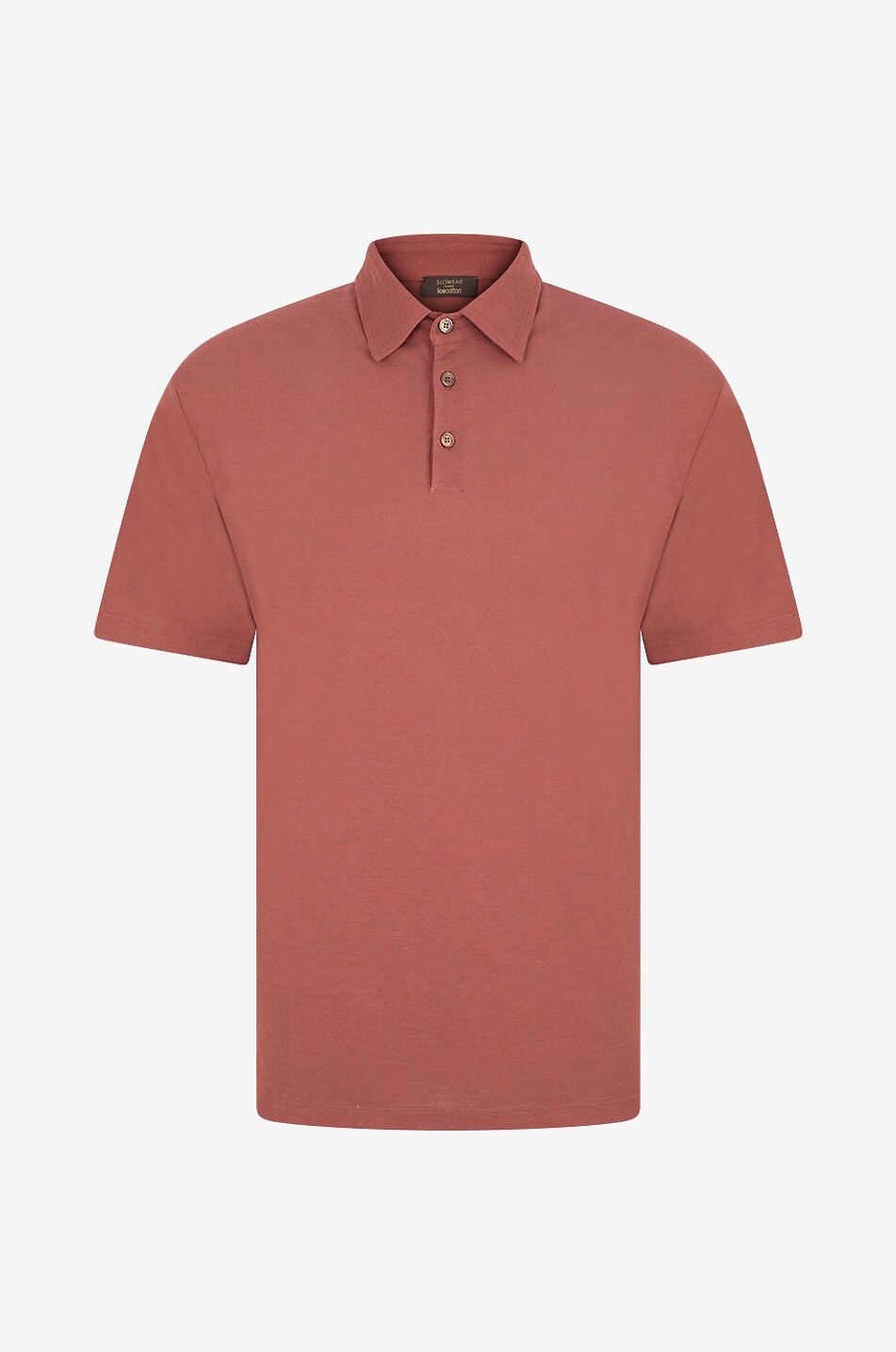 SLOWEAR Kurzarm-Polohemd aus Baumwolljersey Herren ROT 1