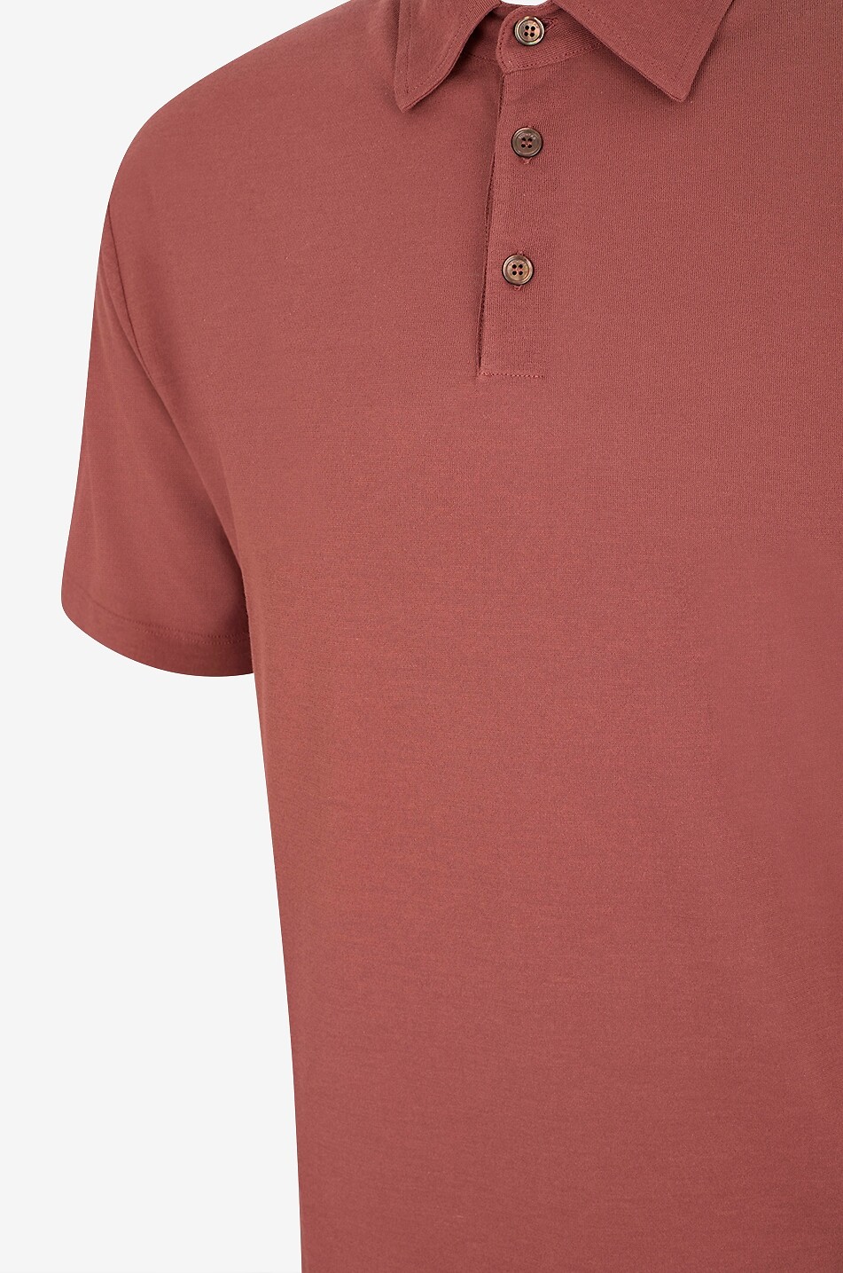 SLOWEAR Kurzarm-Polohemd aus Baumwolljersey Herren ROT 3